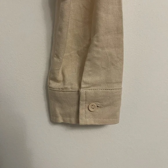 NWT CI Sono Los Angeles Khaki Long Sleeve Crop Top - Picture 3 of 6